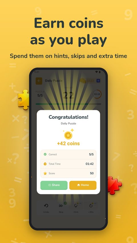 Earn coins as you play